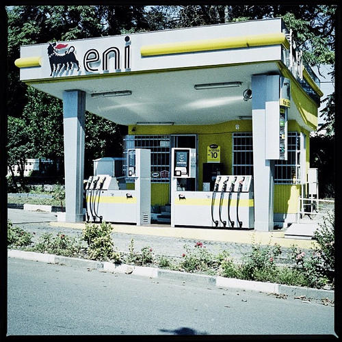 gas station italy